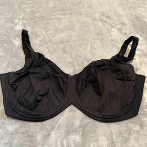 Lilyette by Bali Enchantment Minimizer Underwire Bra Black 38G Unlined LY0434